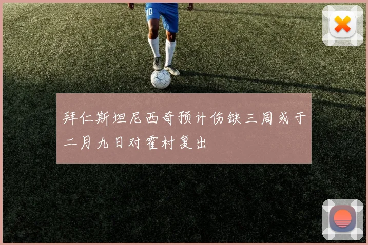 拜仁斯坦尼西奇预计伤缺三周或于二月九日对霍村复出